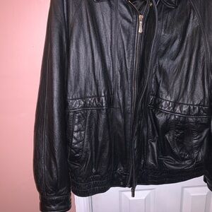 Leather Jacket black London Fog